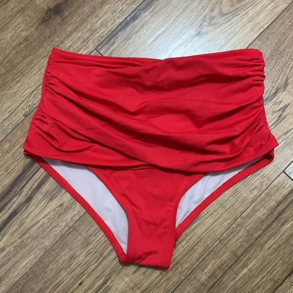 BNWOT aerie V Bandeau Bikini Top and I❤️ Bikini high waisted bottom both size S - Picture 4 of 4